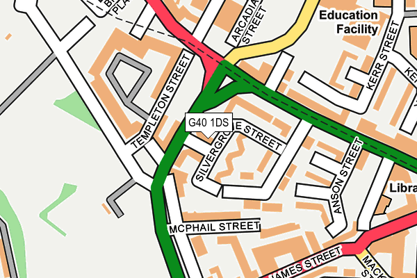 G40 1DS map - OS OpenMap – Local (Ordnance Survey)