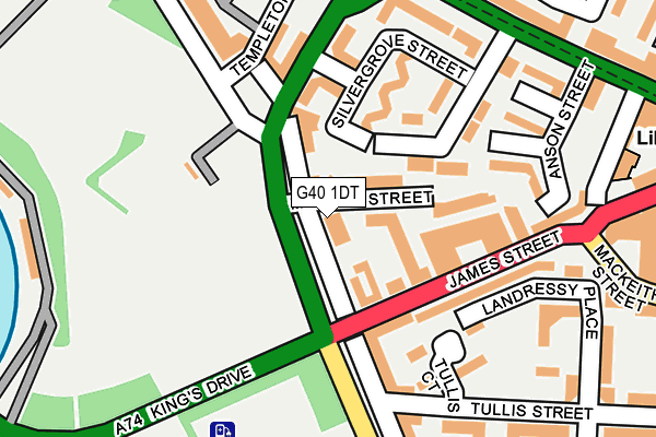 G40 1DT map - OS OpenMap – Local (Ordnance Survey)