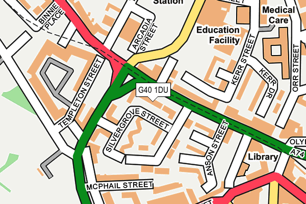 G40 1DU map - OS OpenMap – Local (Ordnance Survey)