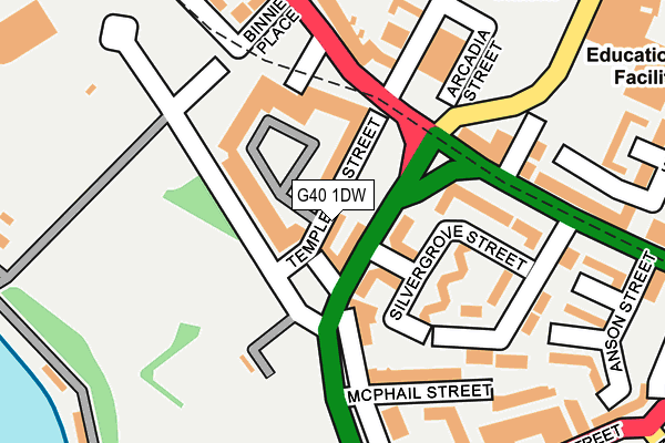 G40 1DW map - OS OpenMap – Local (Ordnance Survey)