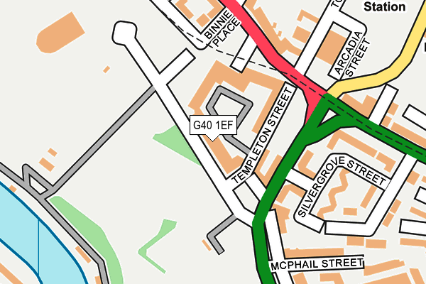 G40 1EF map - OS OpenMap – Local (Ordnance Survey)