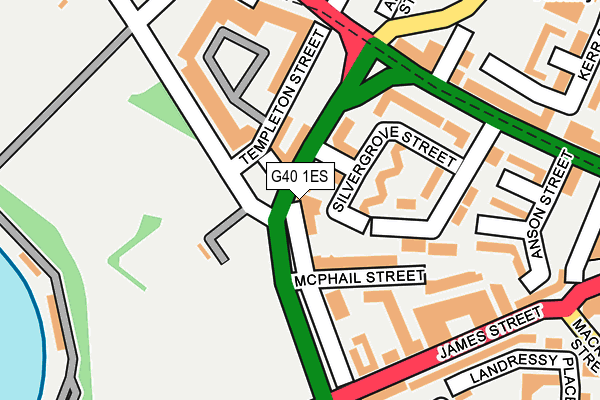 G40 1ES map - OS OpenMap – Local (Ordnance Survey)