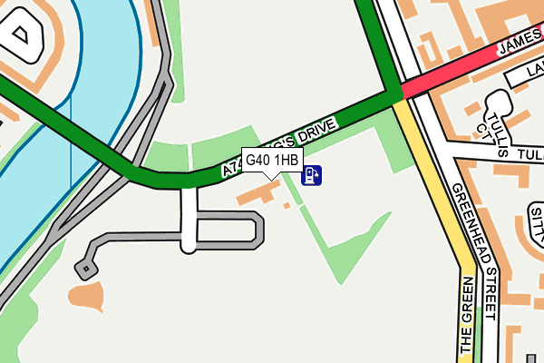 G40 1HB map - OS OpenMap – Local (Ordnance Survey)