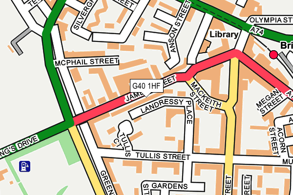 G40 1HF map - OS OpenMap – Local (Ordnance Survey)