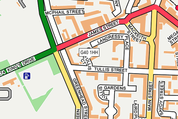 G40 1HH map - OS OpenMap – Local (Ordnance Survey)