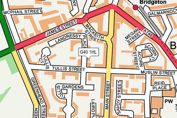 G40 1HL map - OS OpenMap – Local (Ordnance Survey)