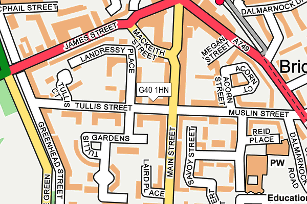 G40 1HN map - OS OpenMap – Local (Ordnance Survey)