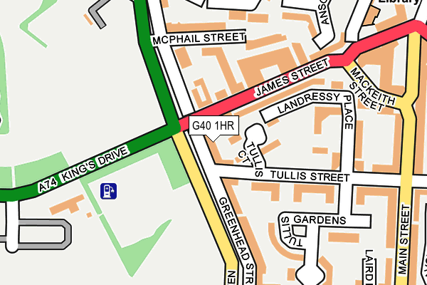 G40 1HR map - OS OpenMap – Local (Ordnance Survey)