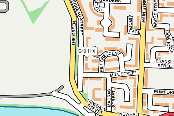 G40 1HX map - OS OpenMap – Local (Ordnance Survey)