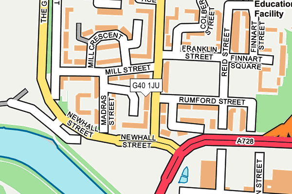 G40 1JU map - OS OpenMap – Local (Ordnance Survey)