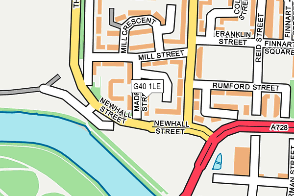 G40 1LE map - OS OpenMap – Local (Ordnance Survey)