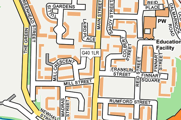 G40 1LR map - OS OpenMap – Local (Ordnance Survey)