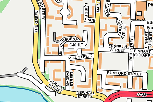 G40 1LT map - OS OpenMap – Local (Ordnance Survey)