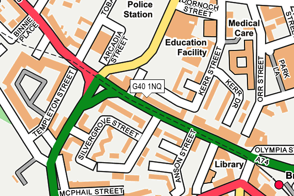 G40 1NQ map - OS OpenMap – Local (Ordnance Survey)