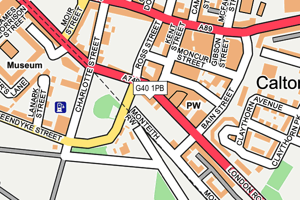 G40 1PB map - OS OpenMap – Local (Ordnance Survey)