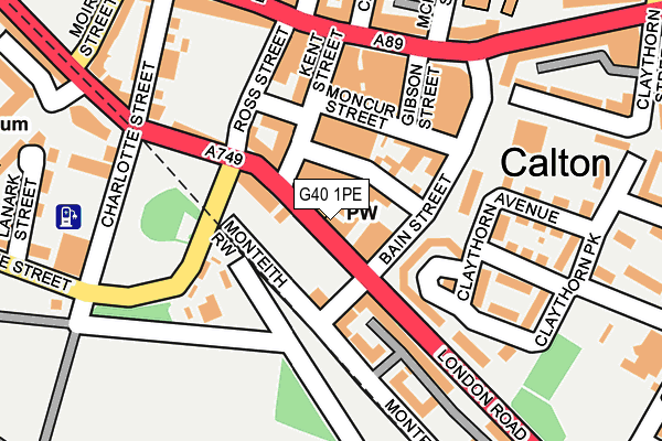 G40 1PE map - OS OpenMap – Local (Ordnance Survey)