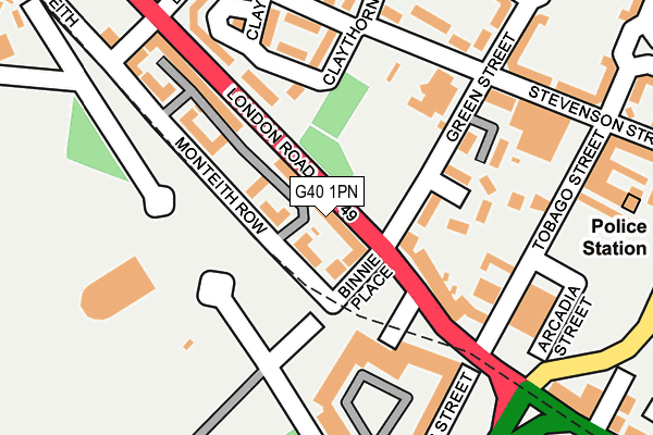 G40 1PN map - OS OpenMap – Local (Ordnance Survey)