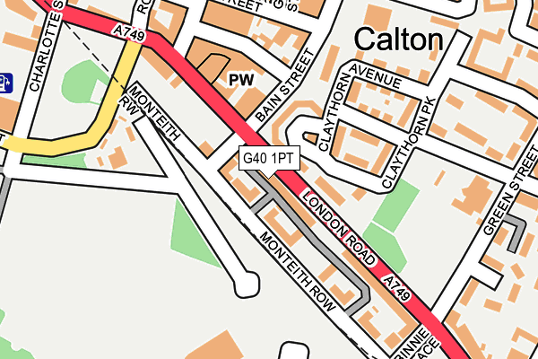 G40 1PT map - OS OpenMap – Local (Ordnance Survey)