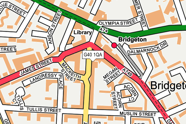 G40 1QA map - OS OpenMap – Local (Ordnance Survey)