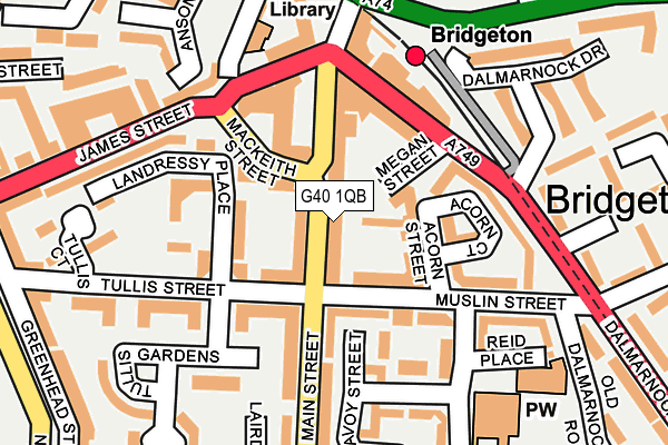 G40 1QB map - OS OpenMap – Local (Ordnance Survey)