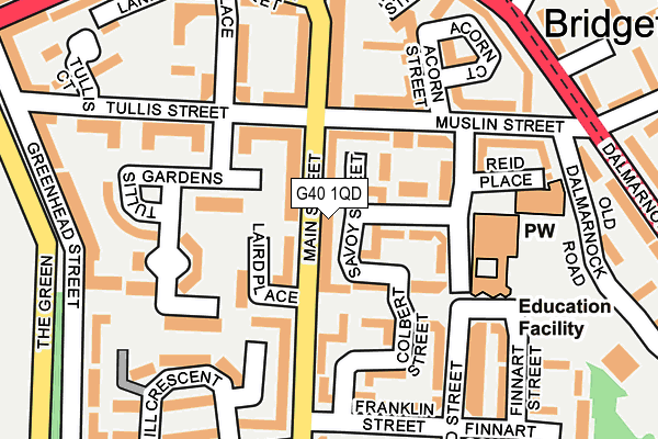 G40 1QD map - OS OpenMap – Local (Ordnance Survey)