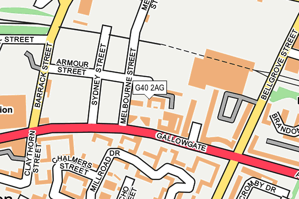 G40 2AG map - OS OpenMap – Local (Ordnance Survey)