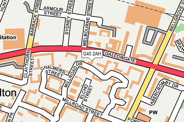 G40 2AH map - OS OpenMap – Local (Ordnance Survey)