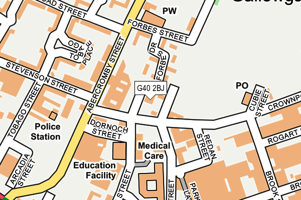 G40 2BJ map - OS OpenMap – Local (Ordnance Survey)
