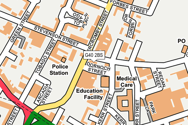 G40 2BS map - OS OpenMap – Local (Ordnance Survey)