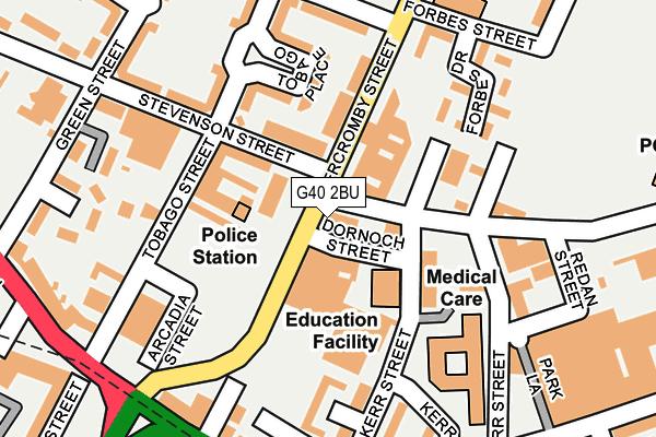 G40 2BU map - OS OpenMap – Local (Ordnance Survey)