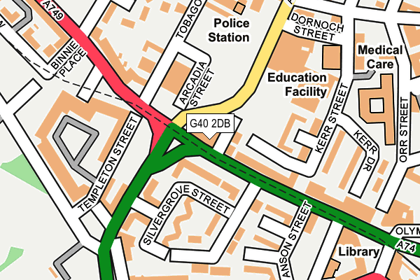 G40 2DB map - OS OpenMap – Local (Ordnance Survey)