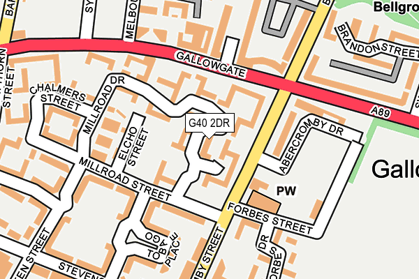 G40 2DR map - OS OpenMap – Local (Ordnance Survey)