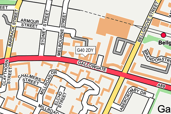G40 2DY map - OS OpenMap – Local (Ordnance Survey)
