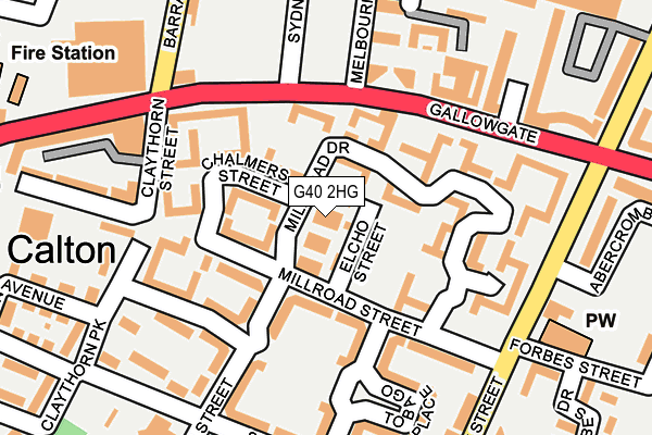 G40 2HG map - OS OpenMap – Local (Ordnance Survey)
