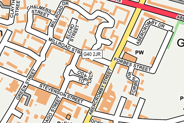 G40 2JR map - OS OpenMap – Local (Ordnance Survey)