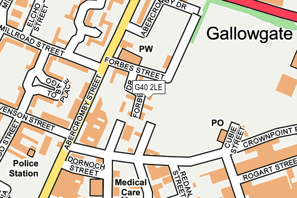 G40 2LE map - OS OpenMap – Local (Ordnance Survey)