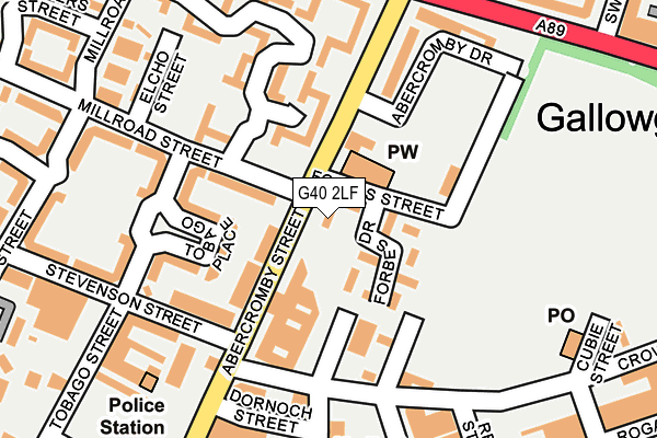 G40 2LF map - OS OpenMap – Local (Ordnance Survey)