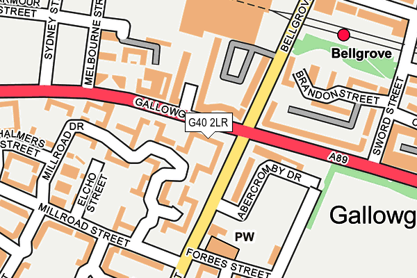 G40 2LR map - OS OpenMap – Local (Ordnance Survey)