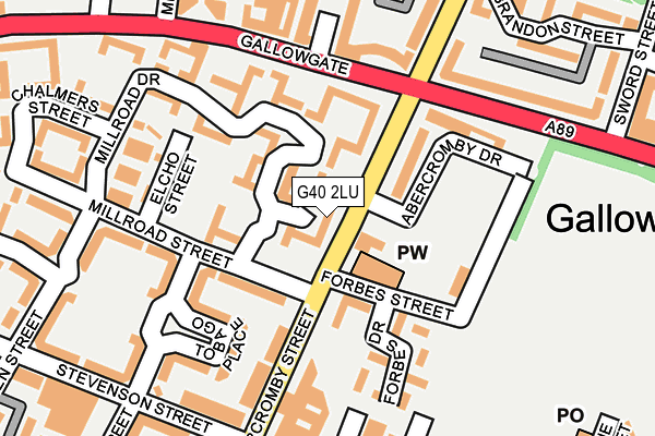 G40 2LU map - OS OpenMap – Local (Ordnance Survey)