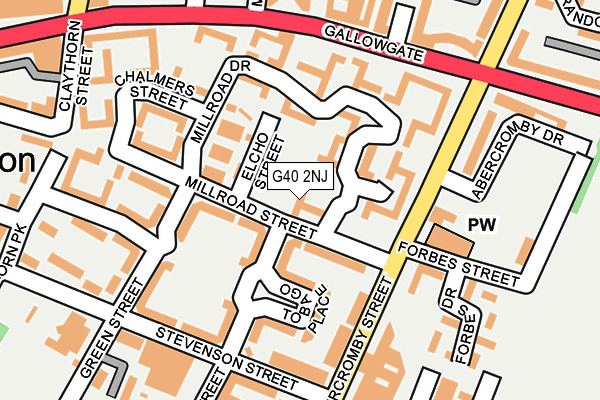 G40 2NJ map - OS OpenMap – Local (Ordnance Survey)