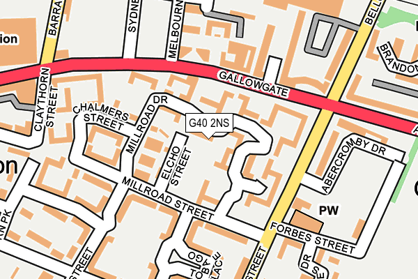 G40 2NS map - OS OpenMap – Local (Ordnance Survey)