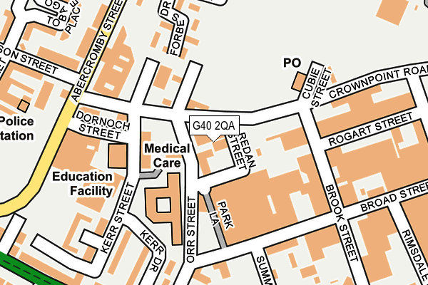 G40 2QA map - OS OpenMap – Local (Ordnance Survey)