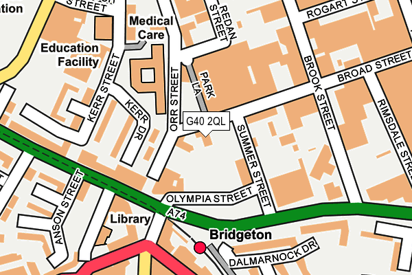 G40 2QL map - OS OpenMap – Local (Ordnance Survey)