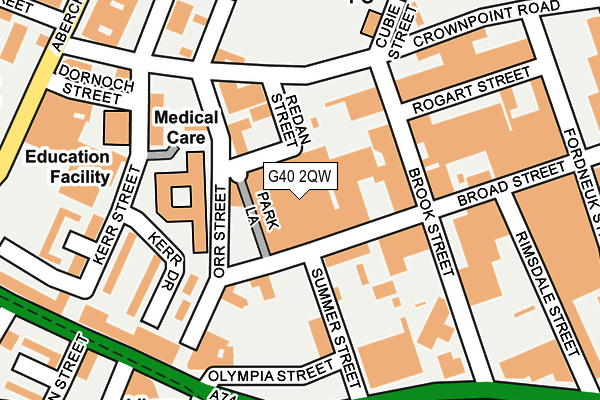 G40 2QW map - OS OpenMap – Local (Ordnance Survey)