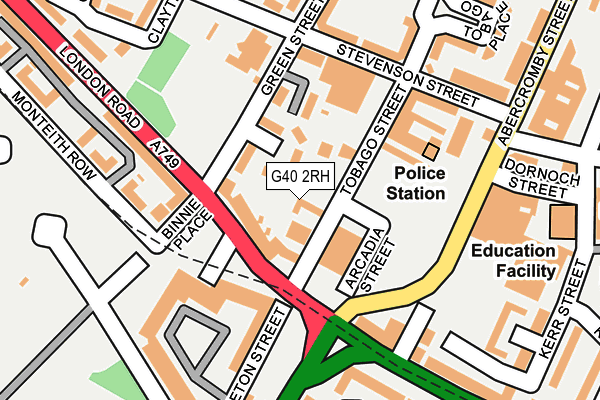 G40 2RH map - OS OpenMap – Local (Ordnance Survey)