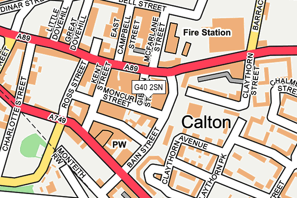 G40 2SN map - OS OpenMap – Local (Ordnance Survey)