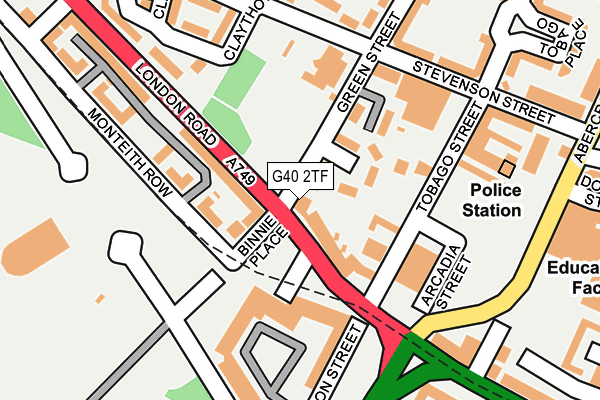 G40 2TF map - OS OpenMap – Local (Ordnance Survey)