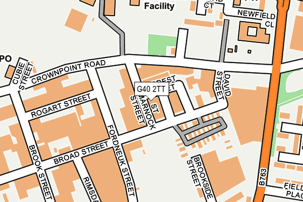 G40 2TT map - OS OpenMap – Local (Ordnance Survey)