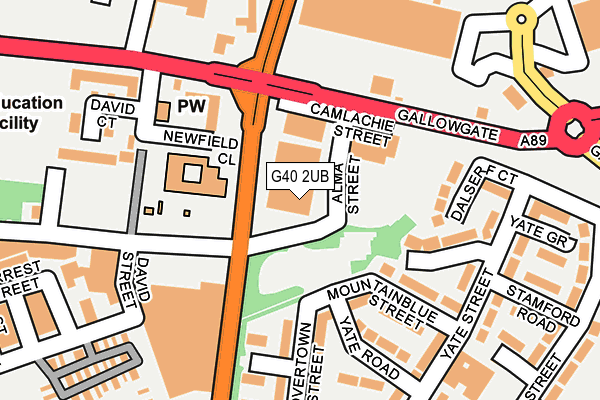G40 2UB map - OS OpenMap – Local (Ordnance Survey)