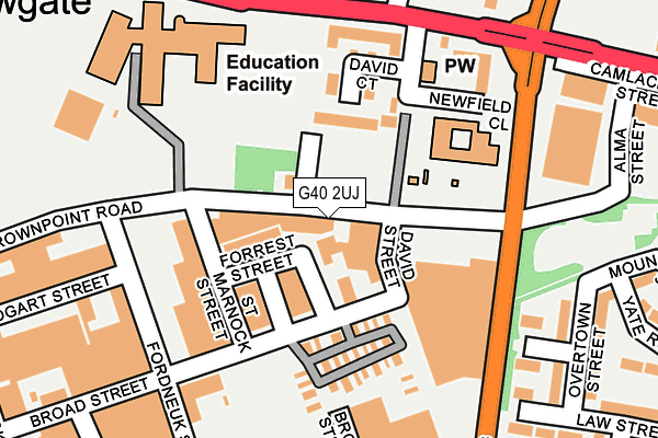 G40 2UJ map - OS OpenMap – Local (Ordnance Survey)